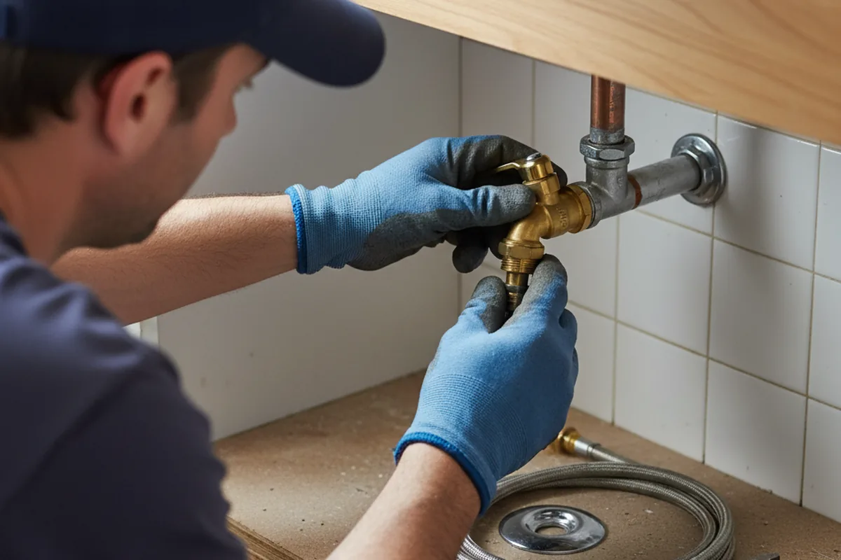 Shutoff valve and fitting work during Emergency Plumbing in Harold